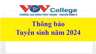 Thông báo tuyển sinh Cao đẳng chính quy năm 2024